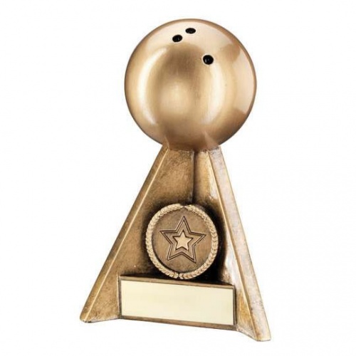 Tenpin Bowling Gold Pyramid Trophy