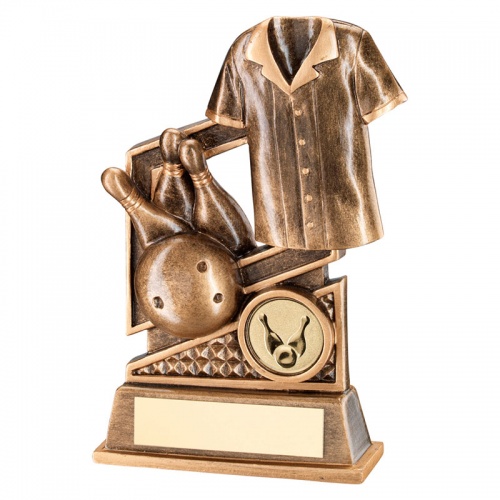 Resin Bronze Tenpin Bowling Scene Trophy