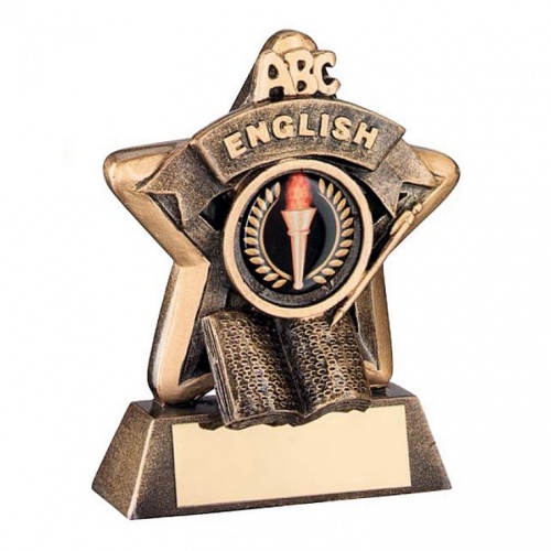 MERIT AWARD HOME SCHOOLING LOCKDOWN MINI STAR WITH ROSETTE TROPHY 8cm A975 S1 