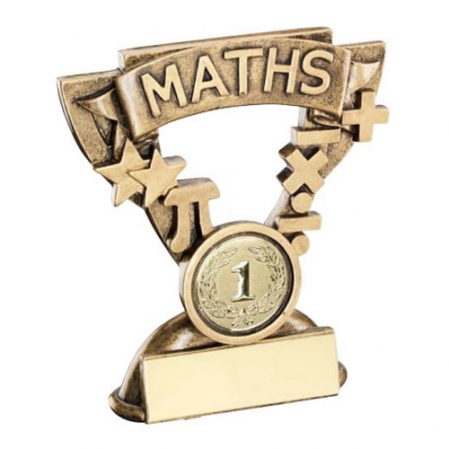 School Maths Trophy with Base Plaque