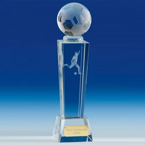 Crystal Football Column Trophy KK075