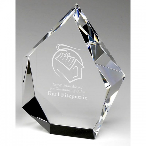 6.5in Clear Optical Crystal Iceberg Award