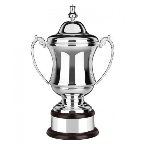 12in Silver Trophy Cup L656