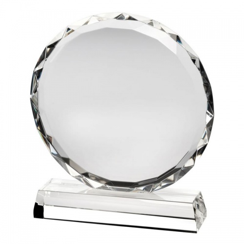 Premium Clear Glass Circle Award