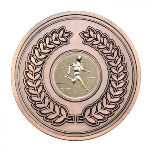 70mm Antique Bronze Athletics Male Track Laurel Wreath Medal