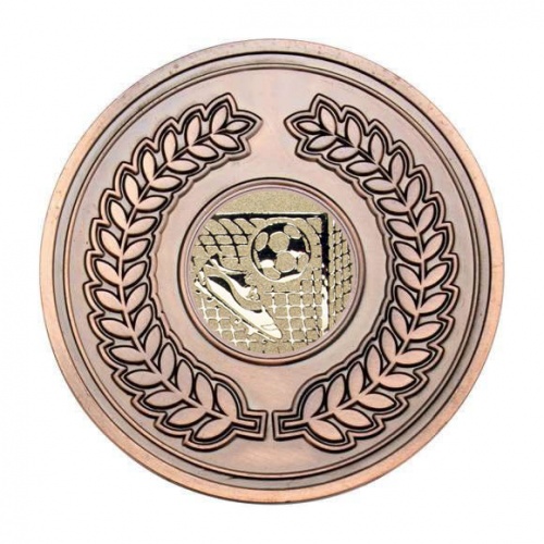 70mm Antique Bronze Football Laurel Wreath Medal