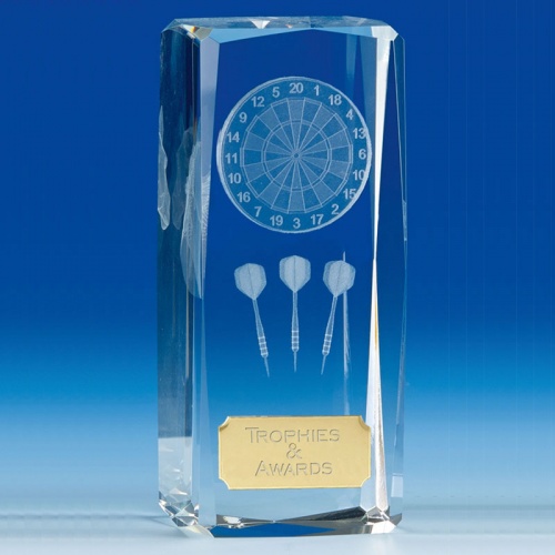 Darts Glass Block Trophy