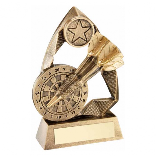 Resin Bronze & Gold Darts Trophy RF673