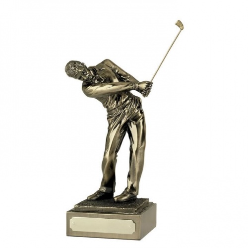 Resin Gold Golf Figure - Follow Through