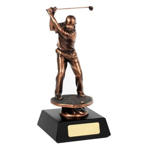 Golf Champion Figure Award in Bronze Finish