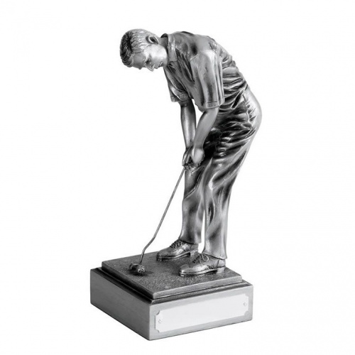Resin Silver Golf Figure - The Champion