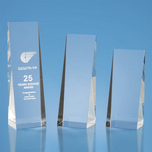 Optical Crystal Wedge Rectangle Award