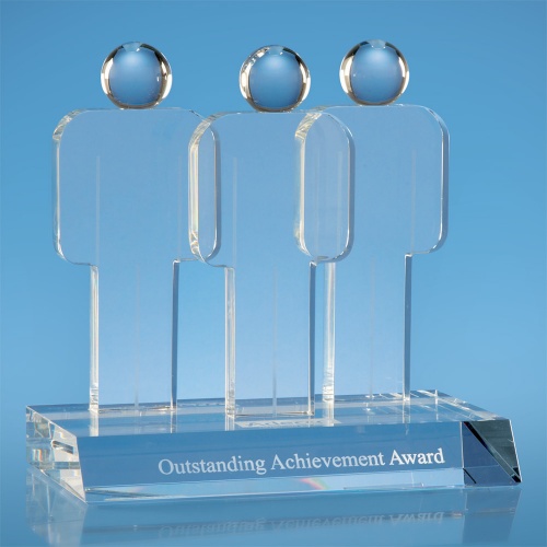 17.5cm Optical Crystal Teamwork Award