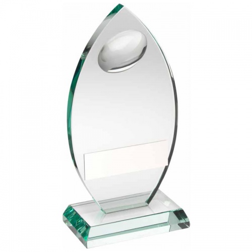 Jade Glass Rugby Plaque TD444