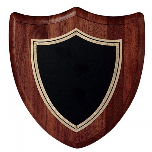 8in Walnut Wall Plaque Shield