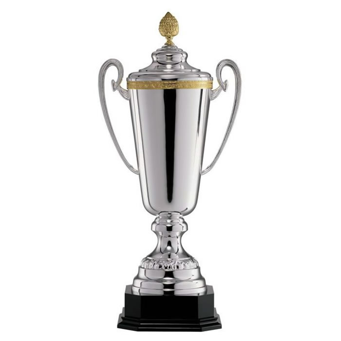 27.5in Large Silver Trophy with Gold Plated Detail Awards Trophies Supplier