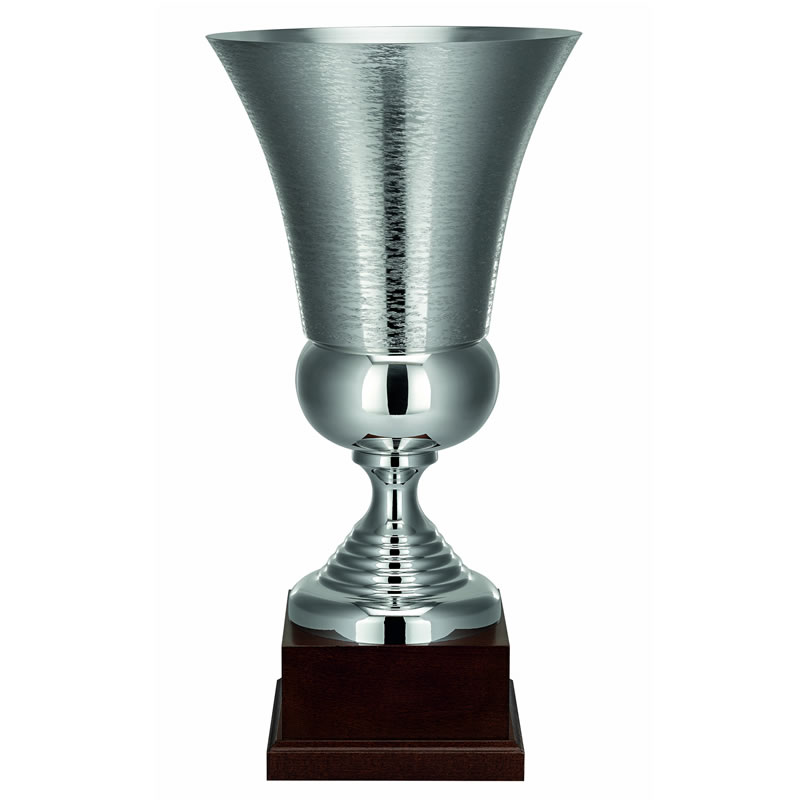Silver Trophy Vase on Wood Base Awards Trophies Supplier