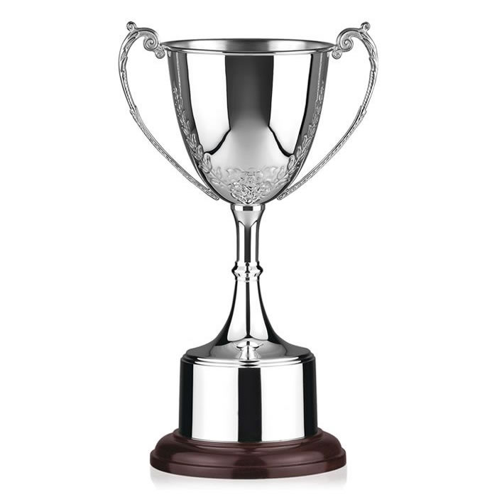 16.5in Silver Plated Trophy 'Preserve' with Handchased Decoration