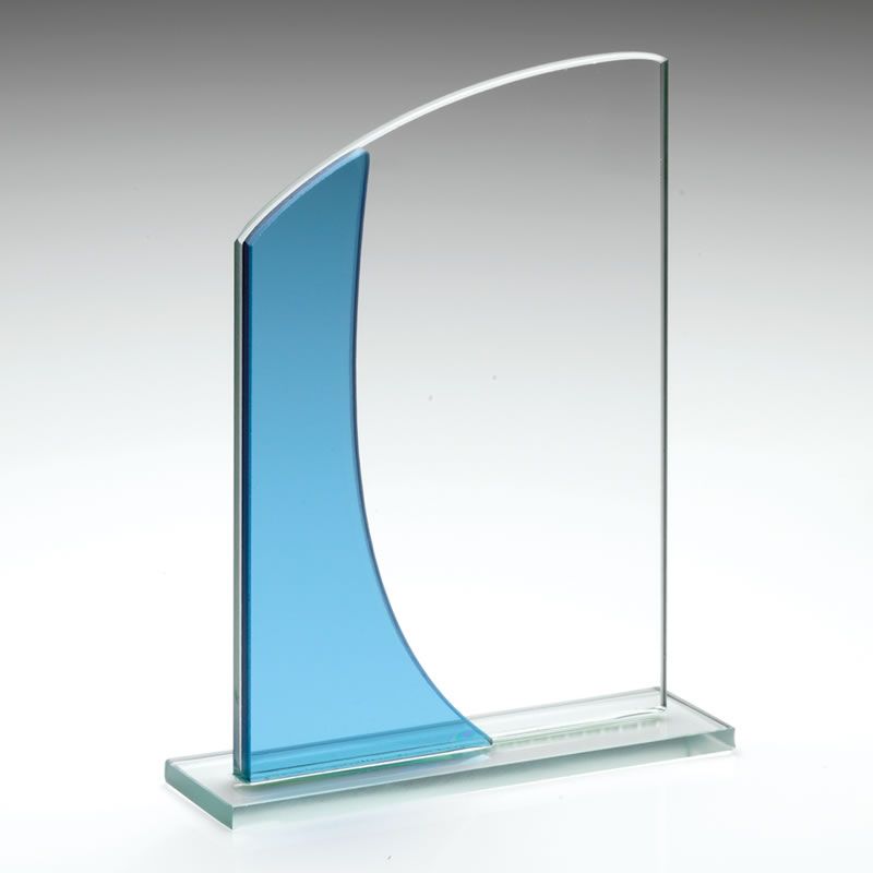 Jade & Blue Glass Plaque BL10 Awards Trophies Supplier