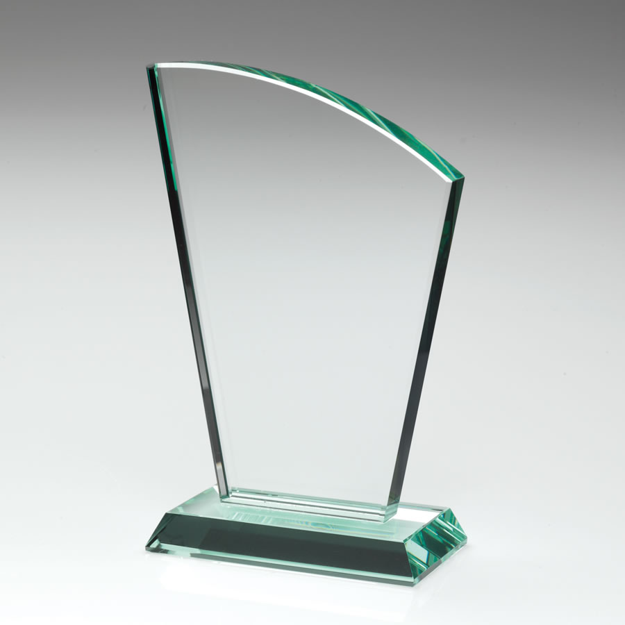 Jade Glass Awards Plaque in Tapered Design JBG1050 Awards Trophies Supplier