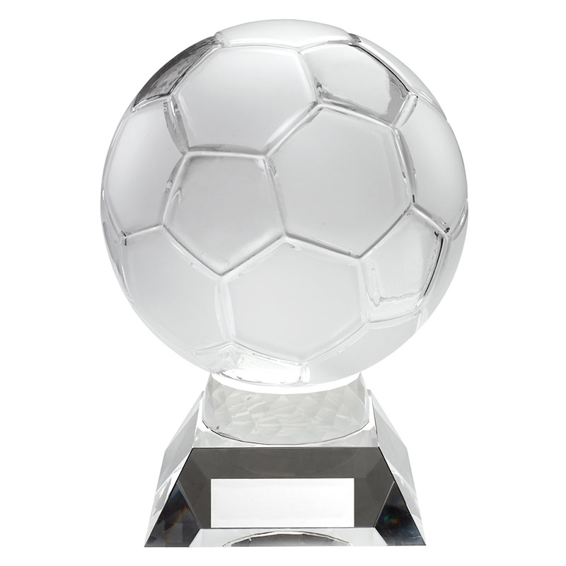 Crystal Glass Football Trophy with Custom Engraving Awards Trophies