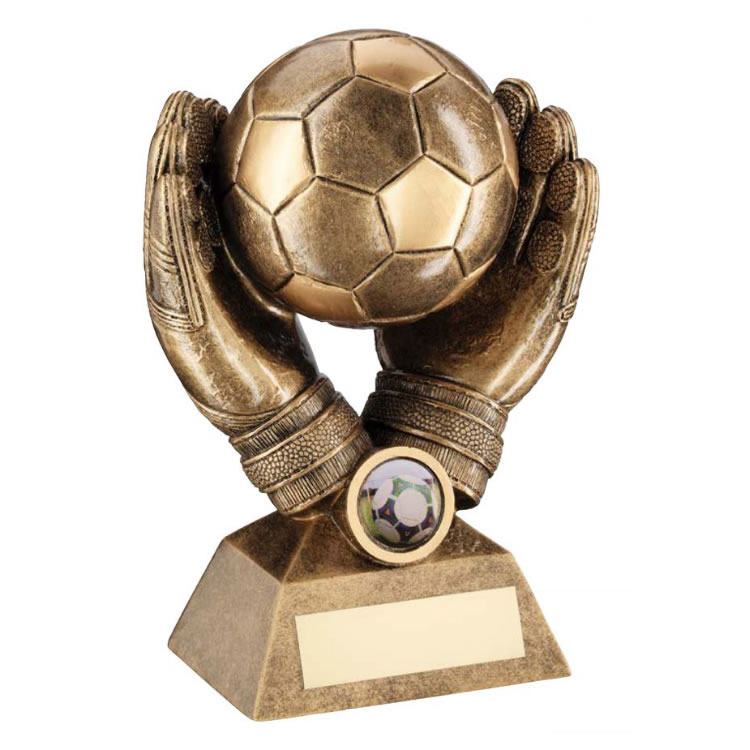 Football Goalkeeper Safe Hands Trophy Awards Trophies Supplier