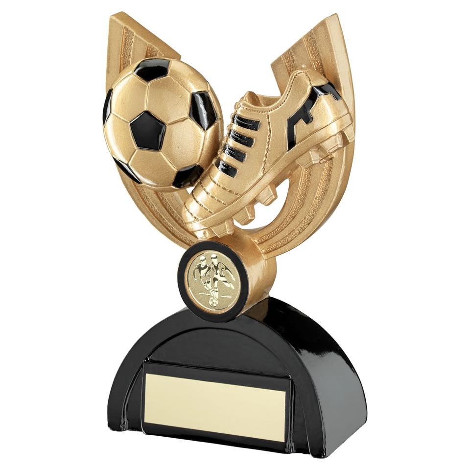 Football Black & Gold Horseshoe Trophy Awards Trophies Supplier