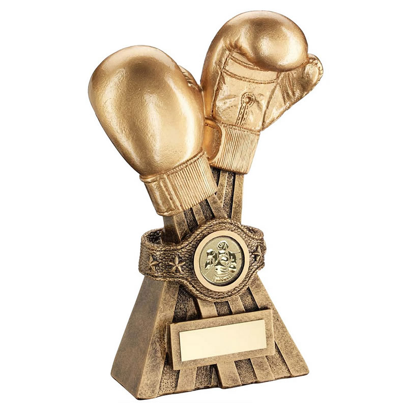 Resin Boxing Golden Gloves Trophy Awards Trophies Supplier