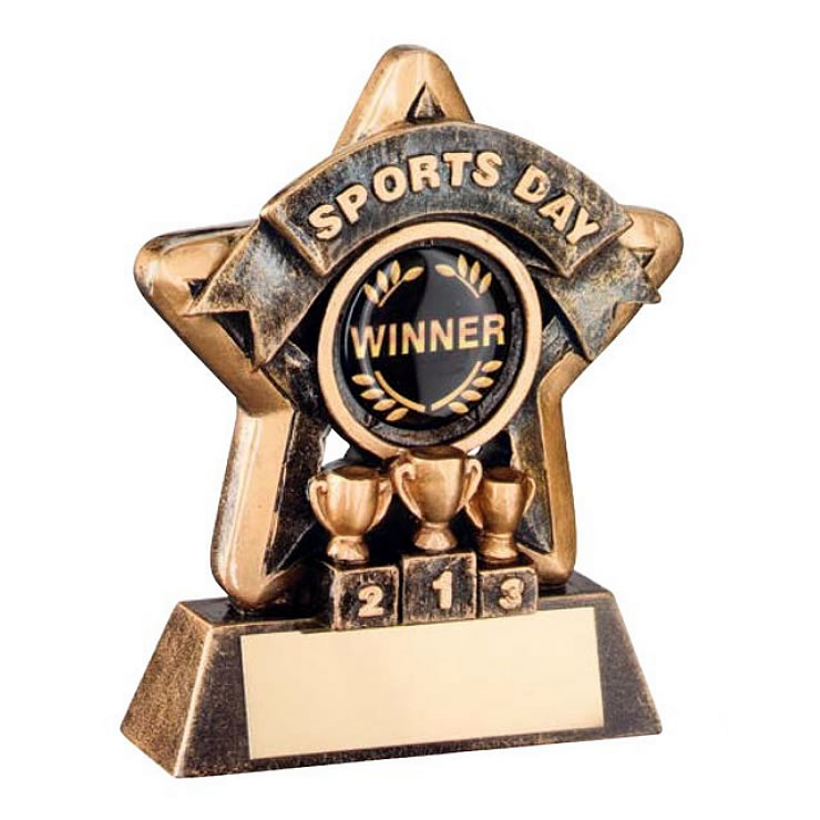 Sports Day Trophy Mini Star in Bronze & Gold Awards Trophies Supplier