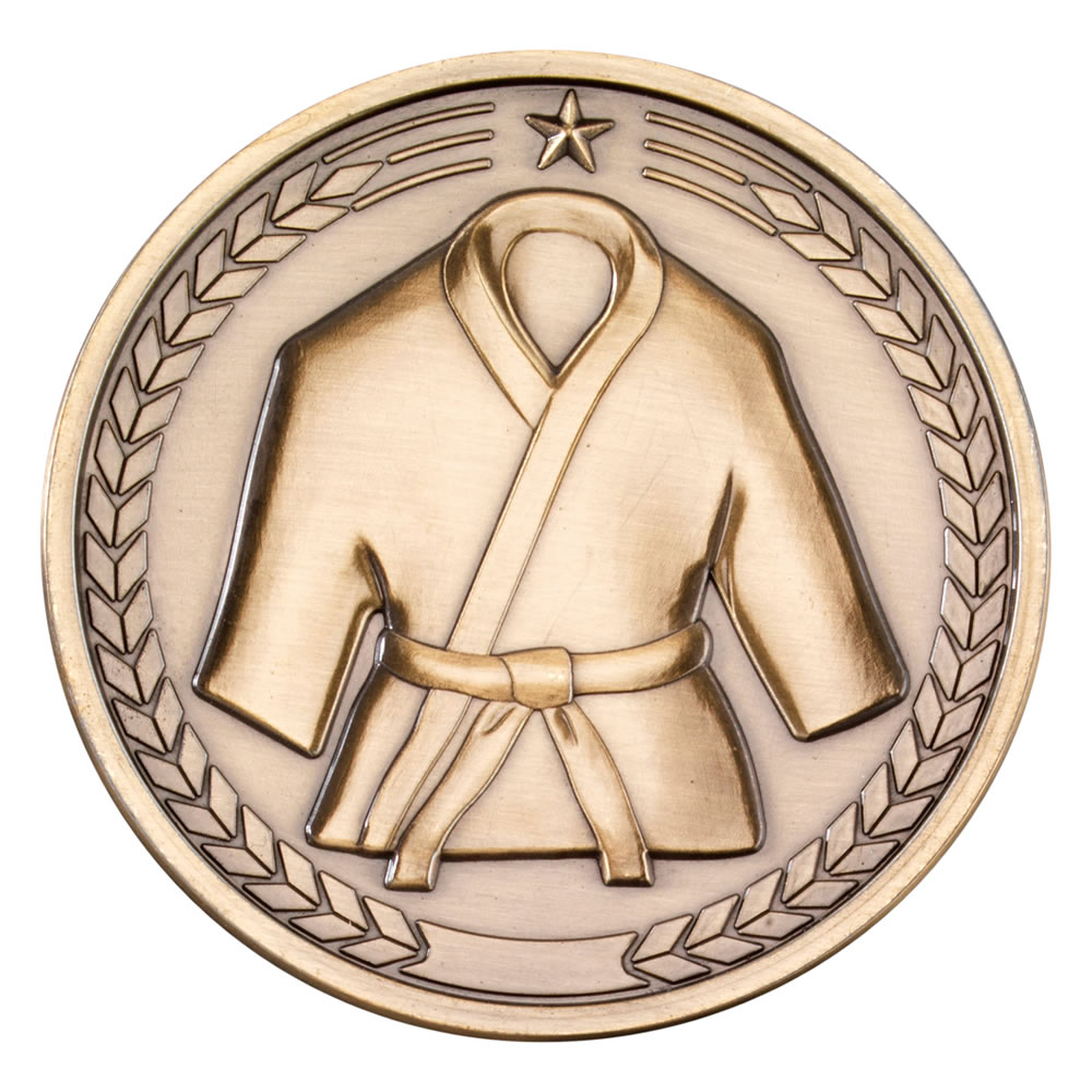 70mm Martial Arts Medal in Antique Gold Awards Trophies Supplier