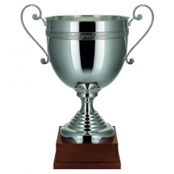 55cm Silver Plated Trophy on Square Base 1871