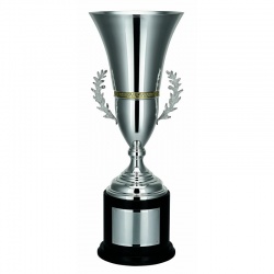 Silver Trophy Vase with Leaf Handles