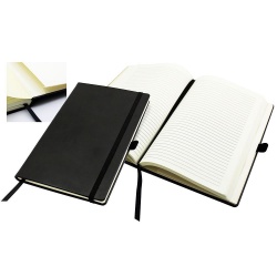 A5 Casebound Notebook with Black Strap & Pen Loop