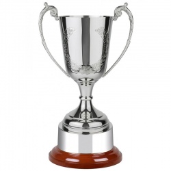 Tall Nickel Plated Trophy CHA490