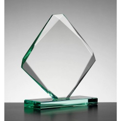 Facet Cube Award in 10mm Jade Glass