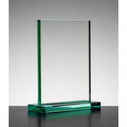 Rectangle Award Plaque in 10mm Jade Glass