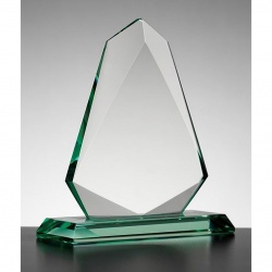 Arrow Award Plaque in 10mm Jade Glass