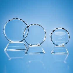 Optical Crystal Mounted Facet Circle Award