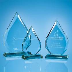 Jade Glass 19mm Facetted Diamond Peak Award