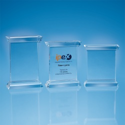 Optical Crystal Portunus Mounted Rectangle Award