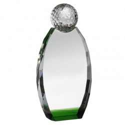 Clear & Green Glass Golf Award GLC023
