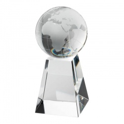8in Clear Glass Globe On Base