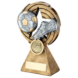 Resin Silver & Gold Football Trophy RF119