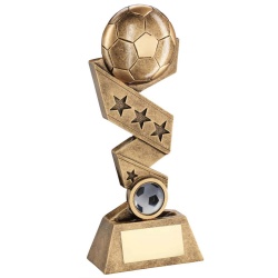 Resin Football on Star Studded Ribbon Trophy