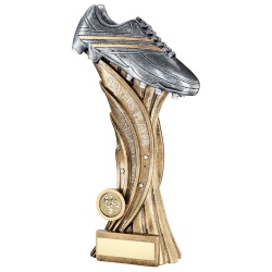 11in Football Silver Boot Trophy - Players Player
