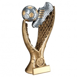 Resin Bronze, Pewter & Gold Football Trophy RF356