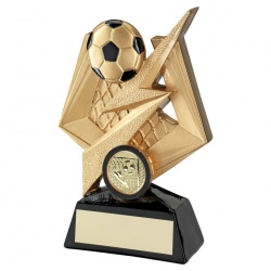 Football Black & Gold Lightening Strike Trophy