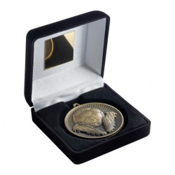 60mm Gold Football Medal in Black Presentation Box