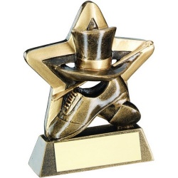 Dancing Shoes Star Trophy with Top Hat & Cane