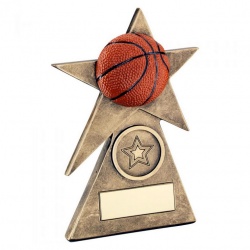 Basketball Star on Pyramid Trophy